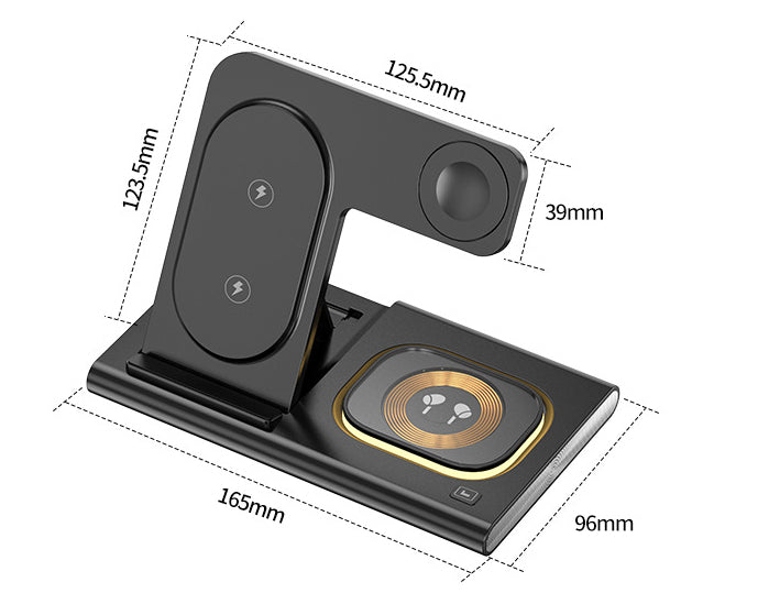 3 IN 1 15W Wireless  Fast Charging Charger MagneticNight Light