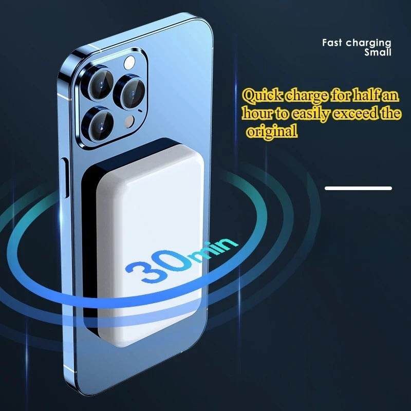 Power Bank With Magnetic Closure, Portable, Wireless, Fast Charging For IPhone 15 Pro Max And 16 Pro