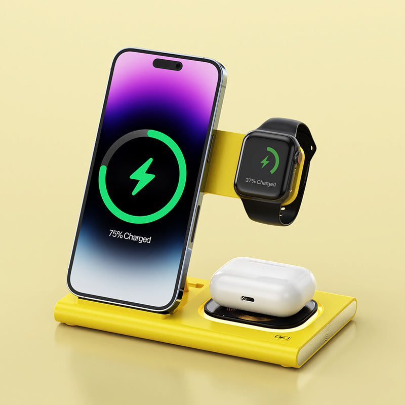 3 IN 1 15W Wireless  Fast Charging Charger MagneticNight Light