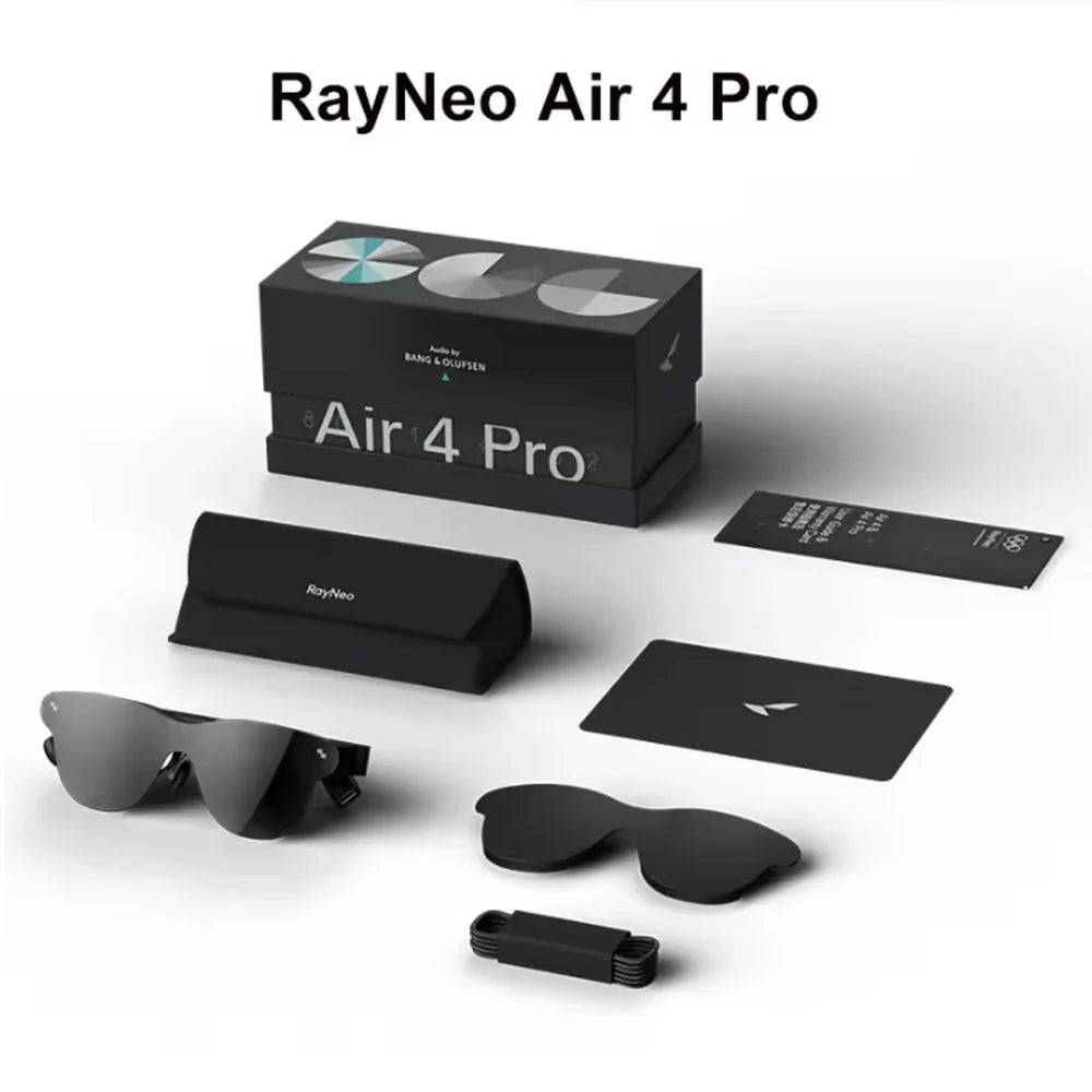 Rayneo Air 4 Pro 3G AR Glasses IPX-5 Waterproof, 4K Video Capture, B&O Sound, HDR10 Display, 135" Virtual Screen